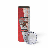 Horse Racing Christmas Skinny Tumbler Giddy Up Pick Up Your Feet - Wonder Print Shop