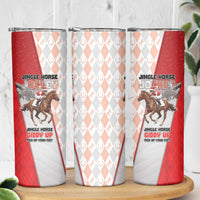 Horse Racing Christmas Skinny Tumbler Giddy Up Pick Up Your Feet - Wonder Print Shop