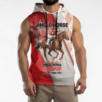 Horse Racing Christmas Sleeveless Hoodie Giddy Up Pick Up Your Feet - Wonder Print Shop