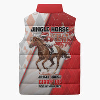 Horse Racing Christmas Sleeveless Puffer Jacket Giddy Up Pick Up Your Feet - Wonder Print Shop