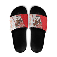 Horse Racing Christmas Slide Sandals Giddy Up Pick Up Your Feet - Wonder Print Shop