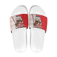 Horse Racing Christmas Slide Sandals Giddy Up Pick Up Your Feet - Wonder Print Shop