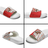 Horse Racing Christmas Slide Sandals Giddy Up Pick Up Your Feet - Wonder Print Shop