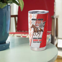 Horse Racing Christmas Tumbler Cup Giddy Up Pick Up Your Feet - Wonder Print Shop