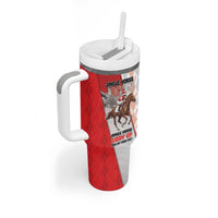 Horse Racing Christmas Tumbler With Handle Giddy Up Pick Up Your Feet - Wonder Print Shop
