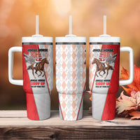 Horse Racing Christmas Tumbler With Handle Giddy Up Pick Up Your Feet - Wonder Print Shop