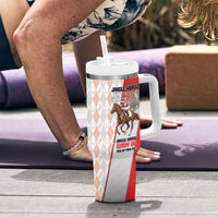 Horse Racing Christmas Tumbler With Handle Giddy Up Pick Up Your Feet - Wonder Print Shop