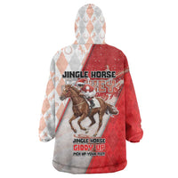Horse Racing Christmas Wearable Blanket Hoodie Giddy Up Pick Up Your Feet - Wonder Print Shop