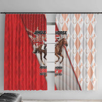 Horse Racing Christmas Window Curtain Giddy Up Pick Up Your Feet - Wonder Print Shop