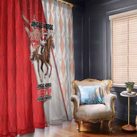 Horse Racing Christmas Window Curtain Giddy Up Pick Up Your Feet - Wonder Print Shop