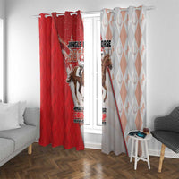 Horse Racing Christmas Window Curtain Giddy Up Pick Up Your Feet - Wonder Print Shop