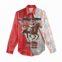 Horse Racing Christmas Women Casual Shirt Giddy Up Pick Up Your Feet - Wonder Print Shop