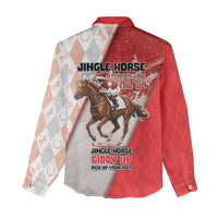 Horse Racing Christmas Women Casual Shirt Giddy Up Pick Up Your Feet - Wonder Print Shop