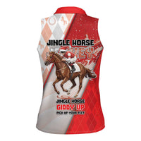 Horse Racing Christmas Women Sleeveless Polo Shirt Giddy Up Pick Up Your Feet - Wonder Print Shop