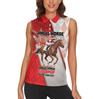 Horse Racing Christmas Women Sleeveless Polo Shirt Giddy Up Pick Up Your Feet - Wonder Print Shop