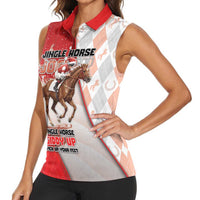 Horse Racing Christmas Women Sleeveless Polo Shirt Giddy Up Pick Up Your Feet - Wonder Print Shop