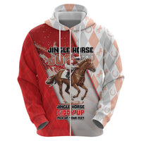 Horse Racing Christmas Zip Hoodie Giddy Up Pick Up Your Feet - Wonder Print Shop
