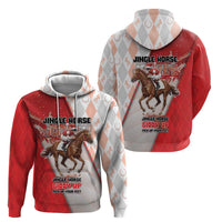 Horse Racing Christmas Zip Hoodie Giddy Up Pick Up Your Feet - Wonder Print Shop