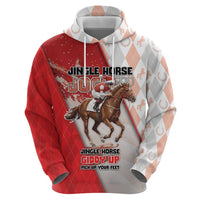 Horse Racing Christmas Zip Hoodie Giddy Up Pick Up Your Feet - Wonder Print Shop
