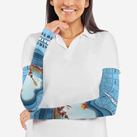 Santa Claus Is Kayaking To Town Arm Sleeves Merry Christmas - Wonder Print Shop