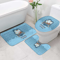 Santa Claus Is Kayaking To Town Bathroom Set Merry Christmas - Wonder Print Shop