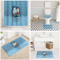 Santa Claus Is Kayaking To Town Bathroom Set Merry Christmas - Wonder Print Shop