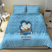 Santa Claus Is Kayaking To Town Bedding Set Merry Christmas - Wonder Print Shop