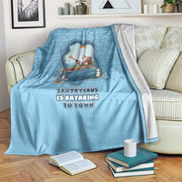 Santa Claus Is Kayaking To Town Blanket Merry Christmas - Wonder Print Shop