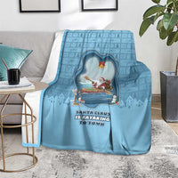 Santa Claus Is Kayaking To Town Blanket Merry Christmas - Wonder Print Shop