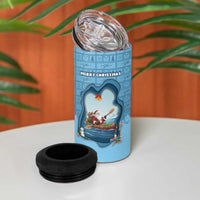 Santa Claus Is Kayaking To Town 4 in 1 Can Cooler Tumbler Merry Christmas - Wonder Print Shop