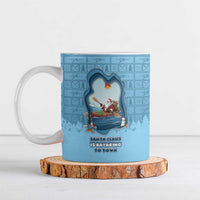 Santa Claus Is Kayaking To Town Ceramic Mug Merry Christmas - Wonder Print Shop