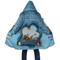 Santa Claus Is Kayaking To Town Cloak Merry Christmas - Wonder Print Shop