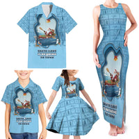 Santa Claus Is Kayaking To Town Family Matching Tank Maxi Dress and Hawaiian Shirt Merry Christmas - Wonder Print Shop