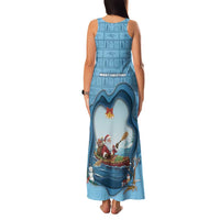 Santa Claus Is Kayaking To Town Family Matching Tank Maxi Dress and Hawaiian Shirt Merry Christmas - Wonder Print Shop