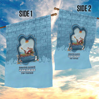 Santa Claus Is Kayaking To Town Garden Flag Merry Christmas - Wonder Print Shop