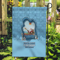 Santa Claus Is Kayaking To Town Garden Flag Merry Christmas - Wonder Print Shop