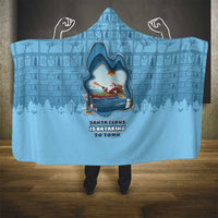 Santa Claus Is Kayaking To Town Hooded Blanket Merry Christmas - Wonder Print Shop