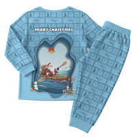 Santa Claus Is Kayaking To Town Christmas Pajama Set Merry Christmas - Wonder Print Shop