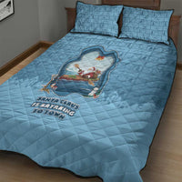Santa Claus Is Kayaking To Town Quilt Bed Set Merry Christmas - Wonder Print Shop