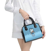 Santa Claus Is Kayaking To Town Shoulder Handbag Merry Christmas - Wonder Print Shop