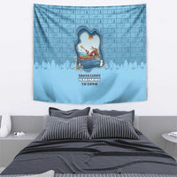 Santa Claus Is Kayaking To Town Tapestry Merry Christmas - Wonder Print Shop