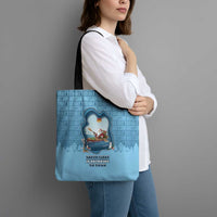 Santa Claus Is Kayaking To Town Tote Bag Merry Christmas - Wonder Print Shop