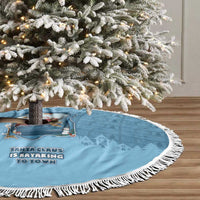 Santa Claus Is Kayaking To Town Tree Skirt Merry Christmas - Wonder Print Shop