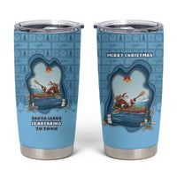 Santa Claus Is Kayaking To Town Tumbler Cup Merry Christmas - Wonder Print Shop
