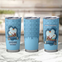Santa Claus Is Kayaking To Town Tumbler Cup Merry Christmas - Wonder Print Shop
