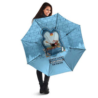 Santa Claus Is Kayaking To Town Umbrella Merry Christmas - Wonder Print Shop