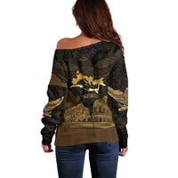 Roman Empire Off Shoulder Sweater Centurion Colosseum - Wonder Print Shop