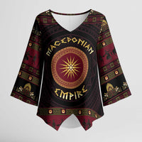 Macedonian Empire Kimono Sleeve Blouse Alexander The Great World Tour - Wonder Print Shop