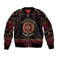 Macedonian Empire Sleeve Zip Bomber Jacket Alexander The Great World Tour - Wonder Print Shop