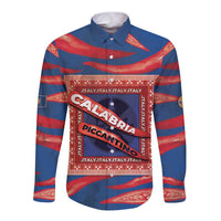 Personalized Italy Calabria Long Sleeve Button Shirt Piccantino Vintage Style